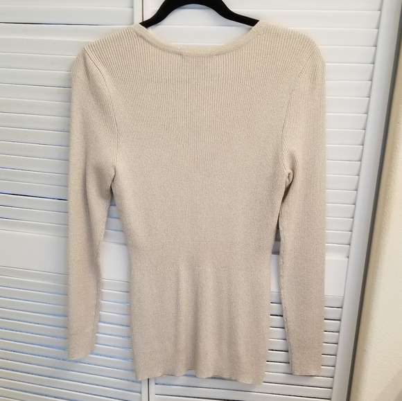 White House Black Market Sweaters Whbm Gold Metallic Cardigan